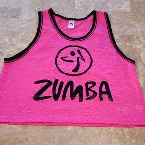 Zumba top!! Pink and black. Mesh. LOVELY.